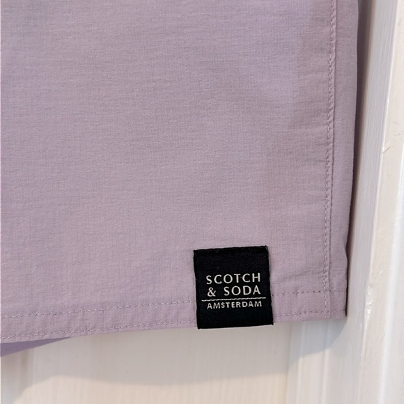 NWOT Men's Scotch & Soda Short-Length Lavender Stretch Swim Shorts Trunks Size S - Picture 5 of 10